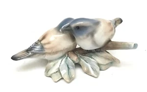 "Estatuilla Guido Cacciapuoti 2 pájaros en rama firmada etiqueta original 6""" - Imagen 1 de 3