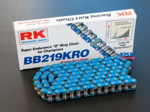 RK Chain Blue Kart O Ring Chain Super Endurance 219 Pitch 112 Link Kart Parts UK - Picture 1 of 1
