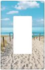 Blue Ocean White Sand Beach Single Rocker Wall Plate Cover 1 Gang Light Switc...