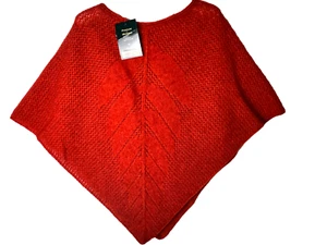 Lothlorian Red Poncho Possum and Merino Luxurious Wool New Zealand One Size - Picture 1 of 10