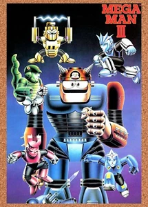 Mega Man III NES Original 1990 Foldout Poster 11" x 24" - Picture 1 of 2