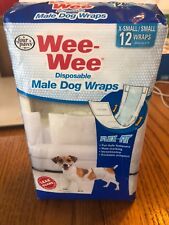 Four Paws Wee-Wee Disposable Male Dog Wraps, X-Small/Small 12ct Ships N 24h