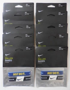 Nike Baller Band 10 Pack Racer Blue/Yellow/Black/White M/L Total 20 Bands - Picture 1 of 6