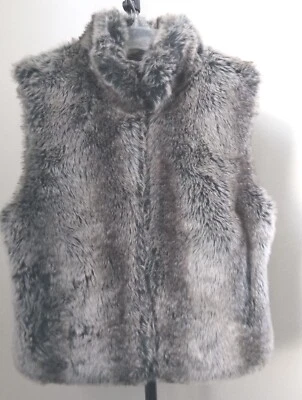 Blassport  Women Faux Fur Zipper Reversible Vest - Image 1 of 4