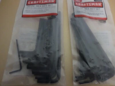 NEW Craftsman 40 Hex Key (Allen Wrench) Set, SAE/Metric, Long-Arm, Short-Arm - Image 1 of 3
