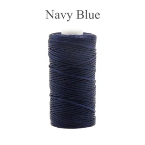 50M 150D 0.8mm Waxed Sewing Thread String Flat Cord for Leather Stitching Crafts - Picture 1 of 32
