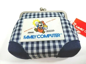Años 80 Famicom/Super Mario Cartera Azul - Bolsa de Monedas Asahi Nintendo NES Japón - Imagen 1 de 6
