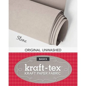 Kraft-tex Basics Original Unwashed Roll - NIP - 19" x 54˝ Yard Roll Stone - Picture 1 of 3