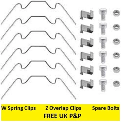 GREENHOUSE Spare Parts W and Z Glazing Clips Bolts & Nuts Glass Overlap Spring