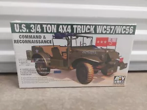 AFV CLUB 35S16, 1/35 U.S. 3/4 TON 4X4 TRUCK WC57/WC56 KIT MODELLINO PLASTICA SIGILLATO - Foto 1 di 5
