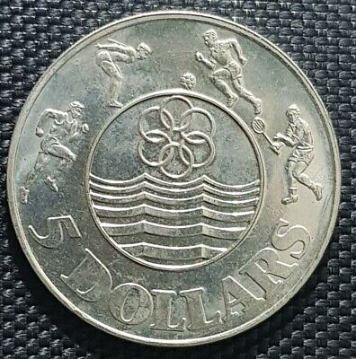 1983 SINGAPORE TWELFTH SEA GAMES  5 Dollar Commemorati Coin Ø38mm(+1 Coin)#12459 • 26€