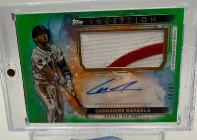 2024 Topps Inception - Ceddanne Rafaela - RC Green Patch Auto /99 – Red Sox - Imagem 1 de 4