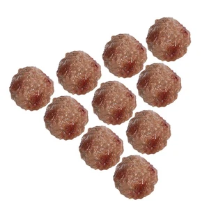  10 PEZZI Cibo Finto Manzo Polpetta Fotografia Modello Prop Artificiale - Foto 1 di 12