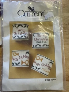 Gezähltes Kreuzstich Set Johannisbeere Weihnachten Serviettenringe 13465 - Bild 1 von 2