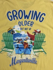 Camiseta Jimmy Buffet Margaritaville, envejeciendo pero no arriba, amarilla para hombre XL - Imagen 1 de 6