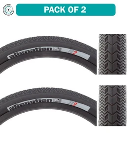 Pack of 2 Alienation TCS R2 24x1.75 Tubeless TPI 85 Black/Black Reflective BMX - Picture 1 of 1