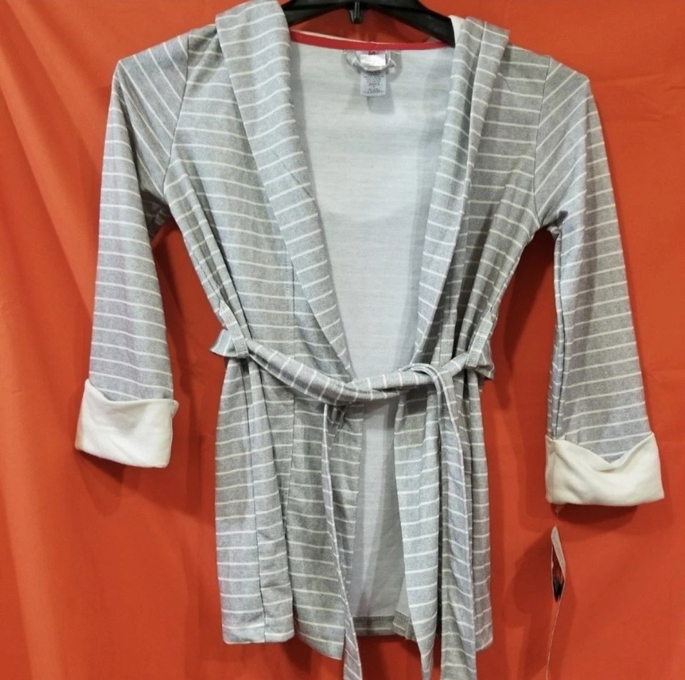 Talla Pequeña Mgirl de Maidenform Bata Gris y Crema Foto 1 de 4