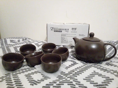 IKEA 6 Cups, Tea Pot Teapot Set New boxed prestation Brown ideal for chinese tea - Image 1 of 4