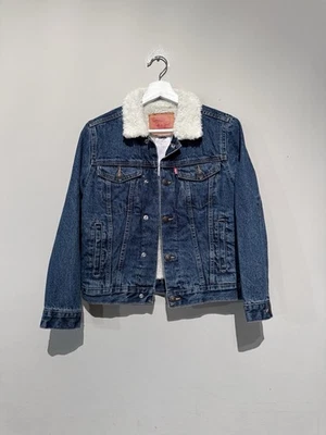 CHAQUETA CAMIONERO LEVI’S SHERPA Niños M 10-12 Años Azul Denim Cálida Foto 1 de 4