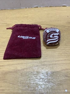 Anillo Finalista Torneo Deportivo USSSA Talla 11 Anillo con Bolsa para el Polvo - Imagen 1 de 9