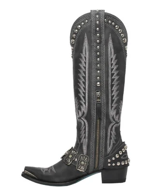 Women's Embroidered Studded Chunky Western Boots Knee High Boots US9 - Image 1 of 2