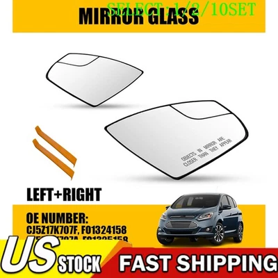 Mirror Glass Non-Heated LH RH For 13-16 Ford Escape /13-18 C-Max Hybrid 1~10X - Изображение 1 из 4