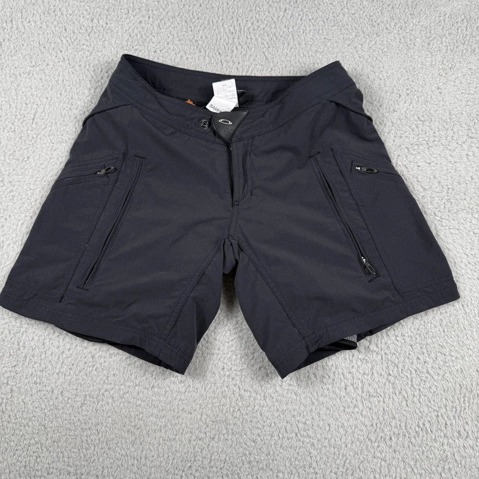 Oakley Cycling Shorts Mens Small Black Software SAMPLE MTB Y2K Padded YKK Zip - Image 1 of 4