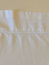 DKNY Flat Bed Sheet, Queen White With Dainty White Embroidery Across Top 100% 