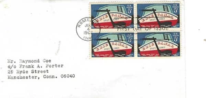 USA Stamps: 150th anniversary of the Erie Canal FDC with block of 4 - Picture 1 of 1