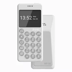 punto. Cellulare MP02 Minimalist 4G LTE - 2 GB RAM, 16 GB di archiviazione - grigio chiaro - Foto 1 di 7