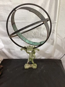 Antique Swedish Atlas Armillary Sphere Sundial Weathervane Rare - Picture 1 of 9