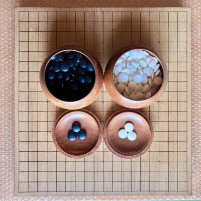 Premium Japanese Go Set 25 Snow Table Board Clamshell&Nachiguro Stones+Bowls FS - Image 1 of 4