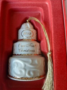2018 Annual Lenox UNSER First Christmas Together Kuchen Ornament 877386 Neu im Karton - Bild 1 von 4