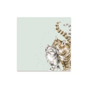 Serpientes felinas para gatos Wrendale buenas - 20 servilletas de cóctel verdes ilustradas - Imagen 1 de 2