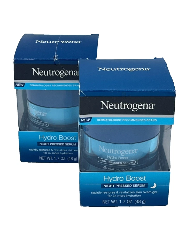 Neutrogena Hydro Boost Suero Prensado Nocturno 1.7oz Hidratación Restaura Piel-Juego de 2 Foto 1 de 1