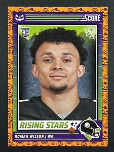 ROMAN WILSON RC 2024 Score-A-Treat #43 Rising Stars Orange Pumpkins Steelers - Picture 1 of 2