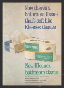 Tessuto bagno Kleenex morbido e nuovo pubblicità stampa anni '60 annuncio 1964 - Foto 1 di 1