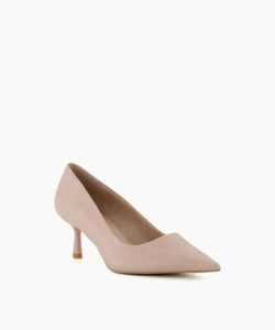 Dune London Womens Blush Leather Medium Court Shoes EU 38 UK 5 Wide