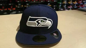 New Era NFL Seattle Seahawks Equipo Marina Logotipo Naval Neo 59Fifty Gorra Ajustada Sombrero NewEra - Imagen 1 de 4