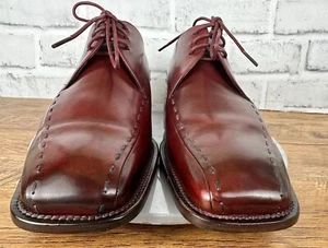 MEZLAN Maranello Mens Shoes Oxblood Leather Custom Patina Made In Spain 9.5 W - Picture 1 of 17