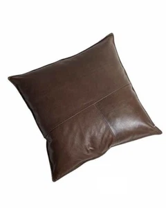Leather Pillow Cover Cushion Throw Case Real Soft Decorative 20 Decor Genuine 4 - Picture 1 of 2