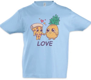 Pizza Pineapple Love Kids Boys T-Shirt Pizzeria Addiction Fun Maker Hawaii - Picture 1 of 1