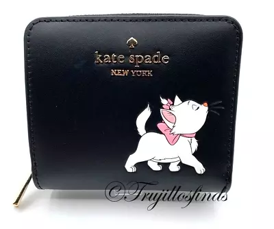 Kate Spade X Disney Aristocats Marie Cat L-zip Bifold Wallet Leather KD747 New • 169.99€