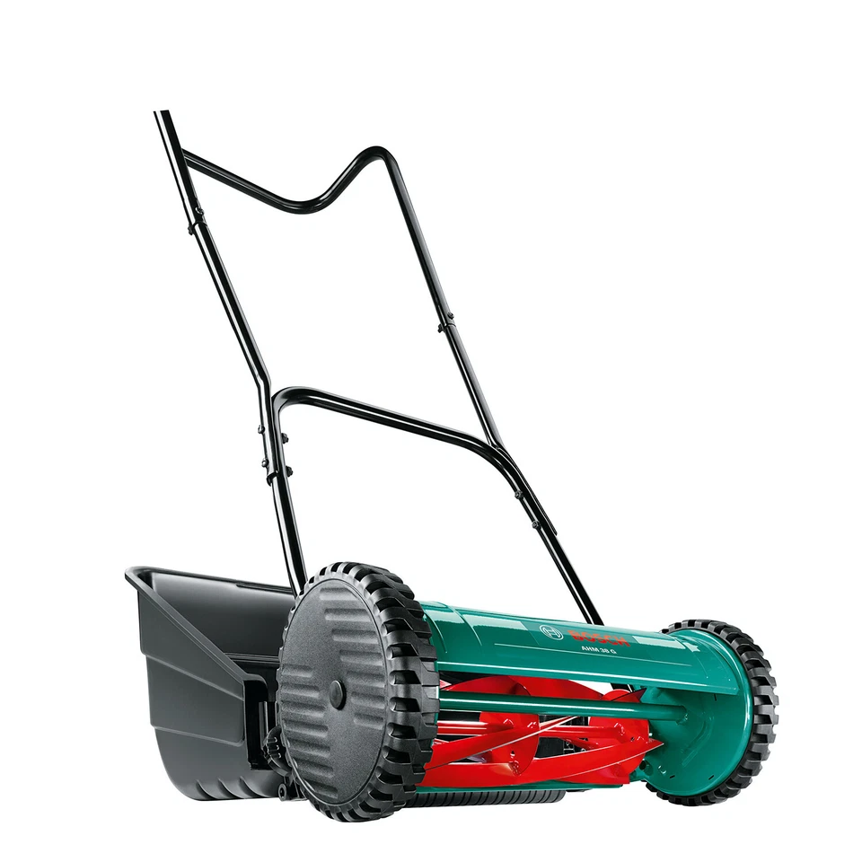 Bosch Manual Hand Push Cylinder Grass Lawn Mower 38 cm with Catcher AHM 38 G - image 1 of 1