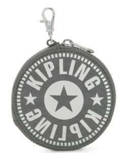 Kipling MARGUERITE Small Round Purse with Keychain - Dark Carbon Y RRP £24 - Picture 1 of 3