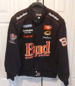 Vintage Budweiser NASCAR Jacket Chase Made in USA Dale Earnhardt Jr Size L Men - Picture 1 of 6