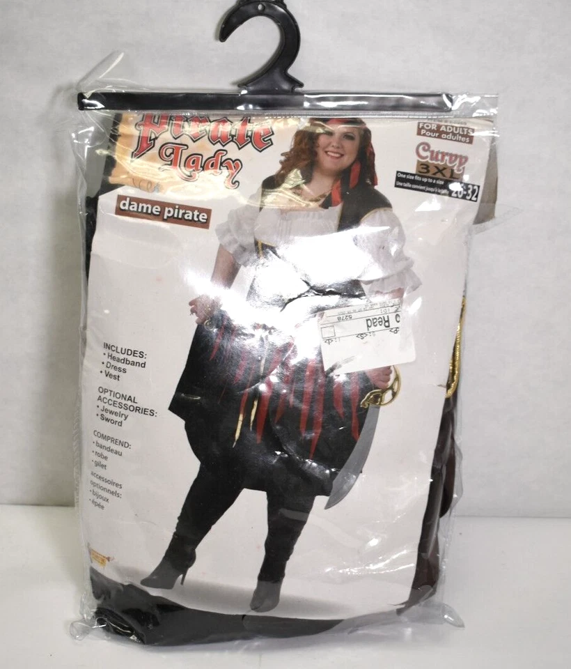 Forum Novedades 66969 "Dama Pirata" Dama Pirata Disfraz Talla 3XL Juego de 3 Piezas Foto 1 de 4