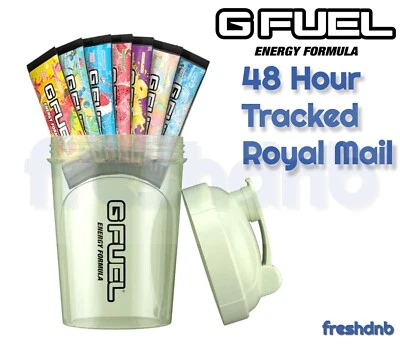 G FUEL Glow In The Dark Starter Kit Shaker Cup 7 Sachets Genuine UK GFUEL Seller