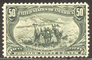 U.S. #291 Mint VF BEAUTY w/ Cert - 1898 50c Trans-Mississippi - Picture 1 of 1