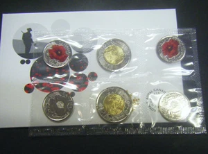 2015 Canada Remembrance Coin Pack In Flanders Fields and Poppy Toonie Quarter  - Bild 1 von 2